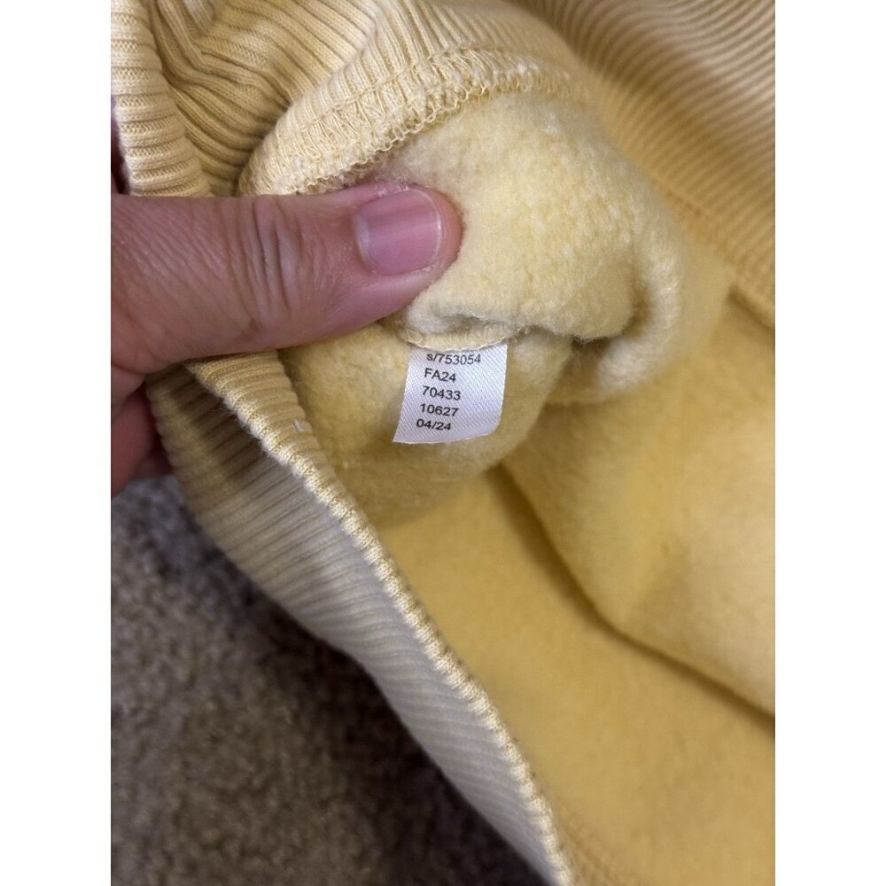 LOU & GREY Super Soft Butter Yellow Sweatshirt Logo Crest Basic Outdoor SMALL - Picture 5 of 8